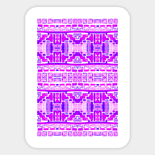 Pink Tribal Geometric Pattern Sticker